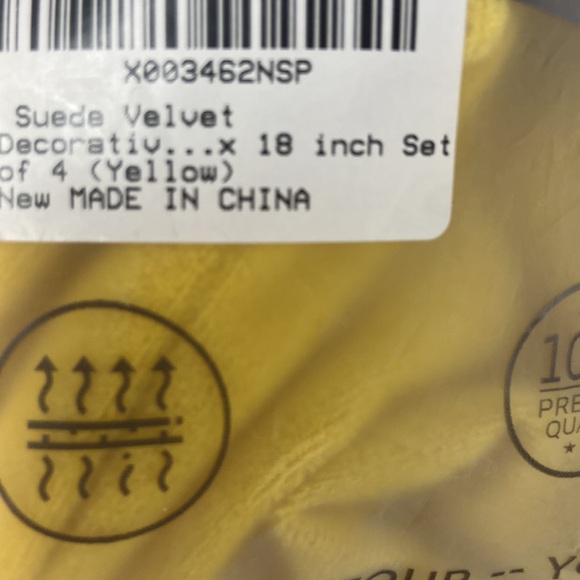 Mustard Yellow Couch Velvet Throw Pillow Covers 18x18” Set of 2 - Picture 4 of 4